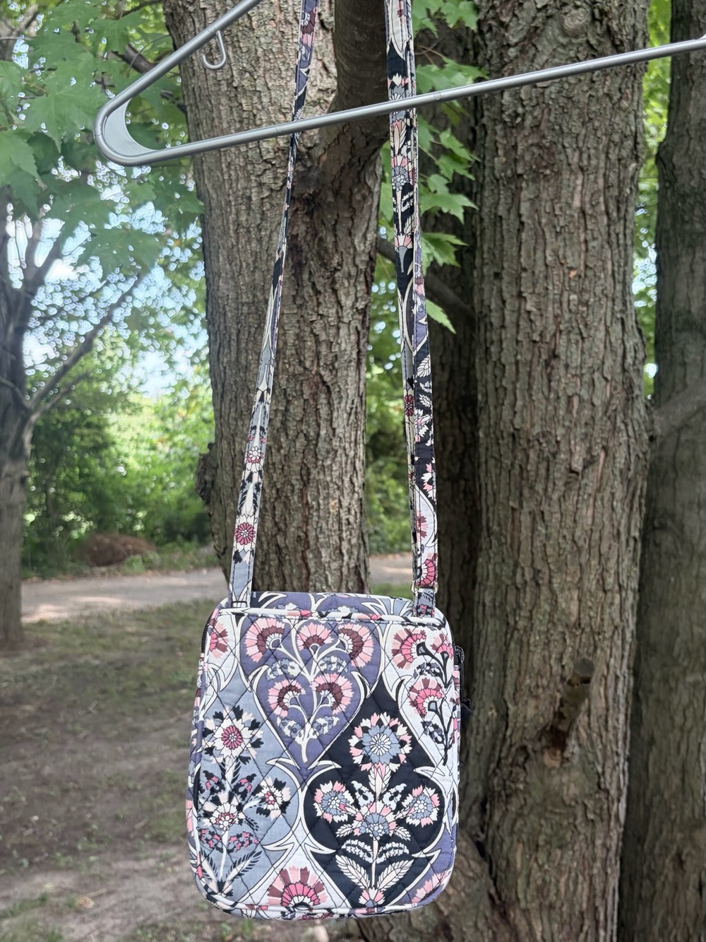 Vera Bradley Quilted Triple Zip Crossbody Bag – Boho Floral